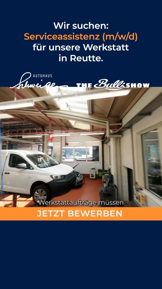 🫵 Du bist ein Organisationstalent mit Kommunikationsgeschick?

Dann komm zu uns ins Autohaus Schweiger in Reutte und werde Teil eines starken Teams – als Serviceassistenz (m/w/d)!

💡 Auch als Quereinsteiger:in bist Du bei uns herzlich willkommen!

✨ Deine Aufgaben: 

✔️ Eigenverantwortliche Disposition von Kundenterminen
✔️ Planung und Koordination interner Werkstattaufträge
✔️ Vorbereitung und Anlage von Werkstattaufträgen

✨ Was Dich erwartet:

✔️ Ein moderner Arbeitsplatz
✔️ Ein familiäres Team mit Hands-on-Mentalität
✔️ Tolle Extras & Weiterbildungsmöglichkeiten

📍 Standort: Reutte
🚐 Plus: Du arbeitest inmitten der legendären Bullishow – Europas größtem VW-Bus-Zentrum!

👉 Neugierig? Dann klick auf den Link in der Bio und erfahre mehr! 

#autohausschweiger #reutte #jobs #joboffer